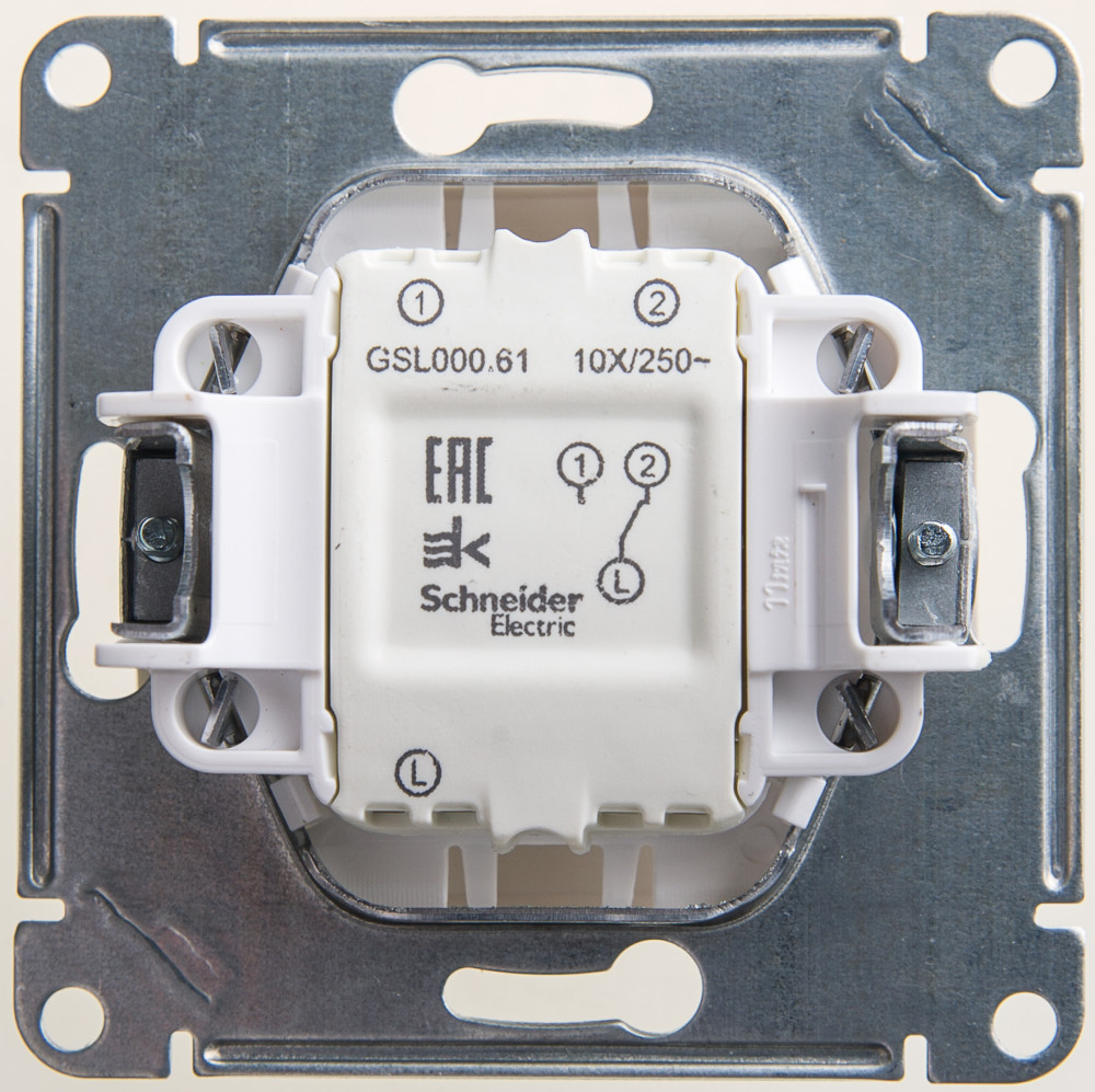system electric glossa переключатель 1-клавишный перламутр