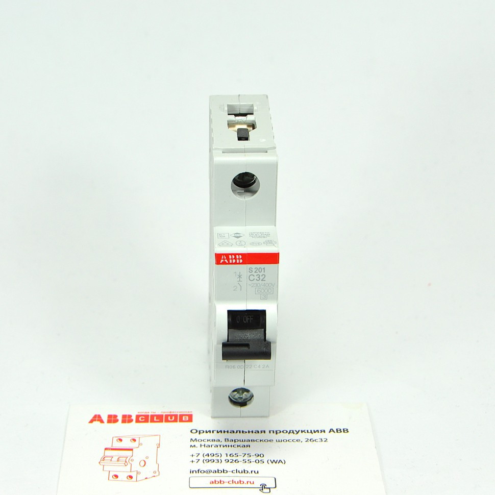 abb автоматический выключатель s201 1p с 32а 6ка
