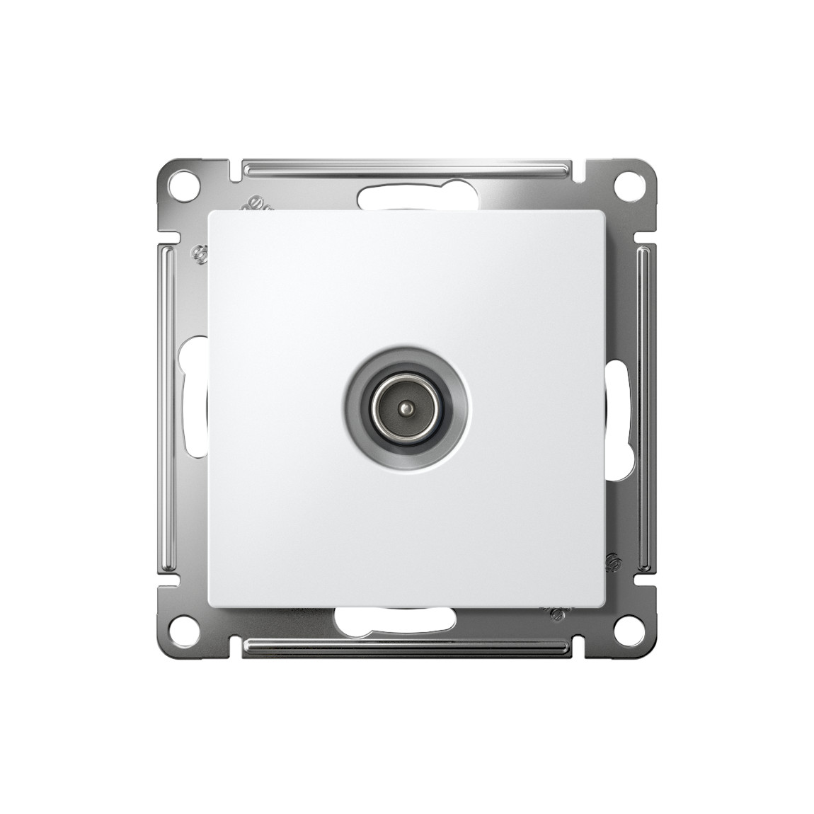 systeme electric atlasdesign, розетка tv проходная 4db белый atn000192