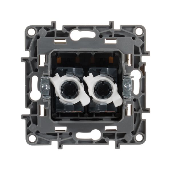 legrand etika розетка компьютерная 2-я rj-45 utp 8 контактов 1 выход 5 кат. слоновая кость