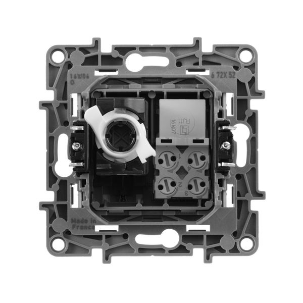 legrand etika розетка компьютерная rj-45 кат.5 utp+розетка телефонная rj-11 алюминий