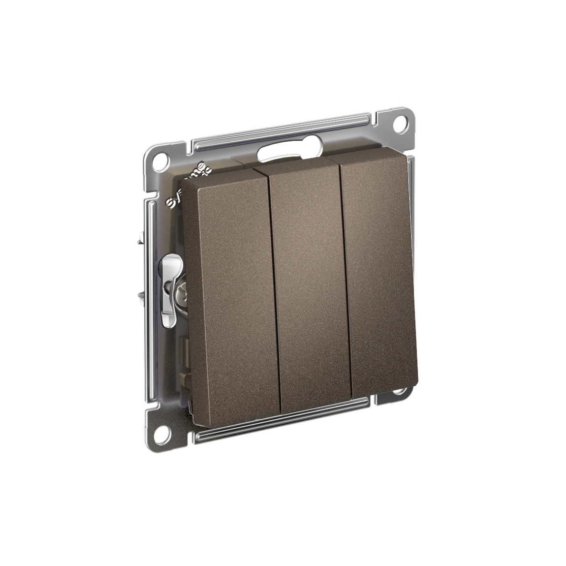 Systeme Electric ATLASDESIGN выключатель 3-клавишный мокко