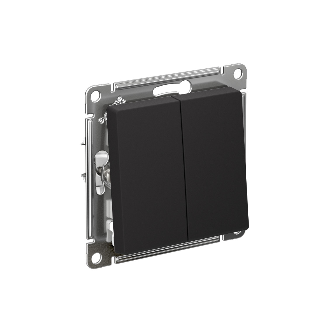 systeme electric atlasdesign переключатель 2-клавишный карбон atn001065