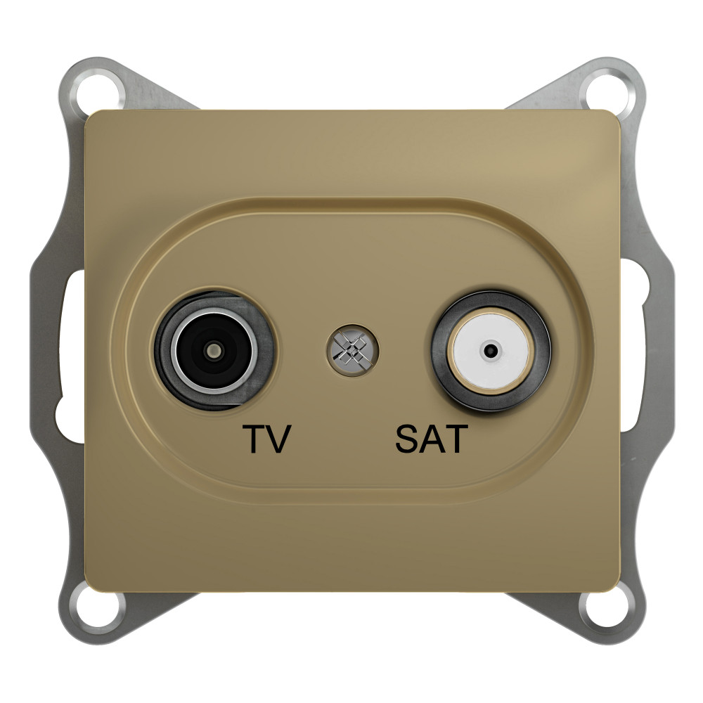 System Electric Glossa розетка TV+SAT оконечная 1dB титан