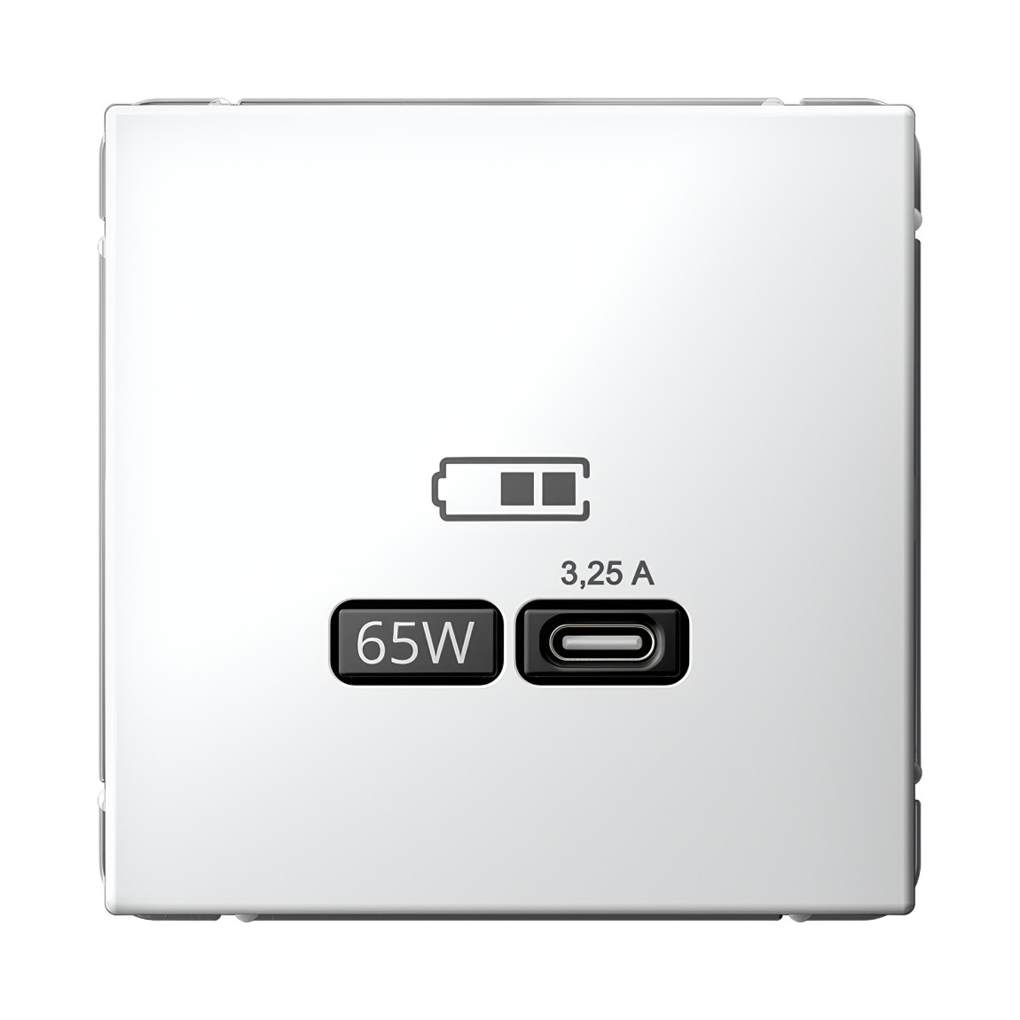 system electric artgallery механизм розетки тип-с 65вт высокоскорос, зарядка qc,pd, белый gal000127