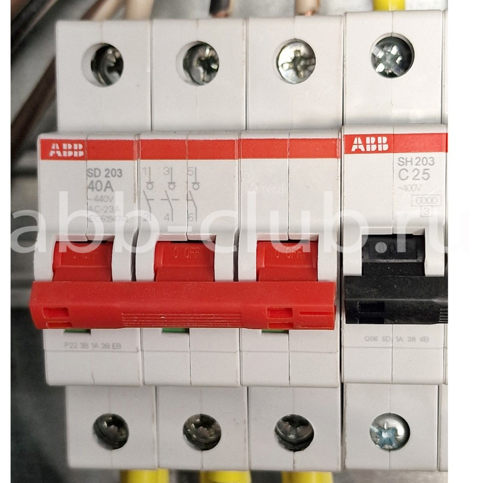 abb автоматический выключатель sh203 3p 25а 6ka 2cds213001r0254
