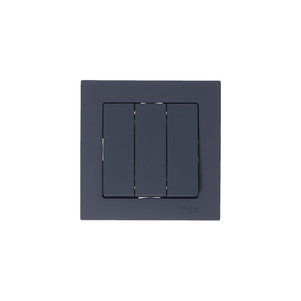systeme electric atlasdesign, выключатель 3-клавишный грифель