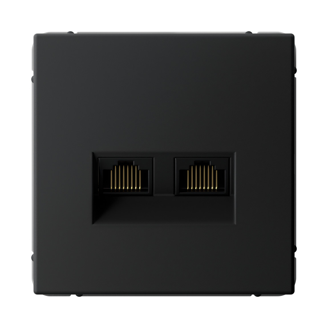 system electric artgallery розетка компьютерная 2xrj45 6е кат. карбон gal001088
