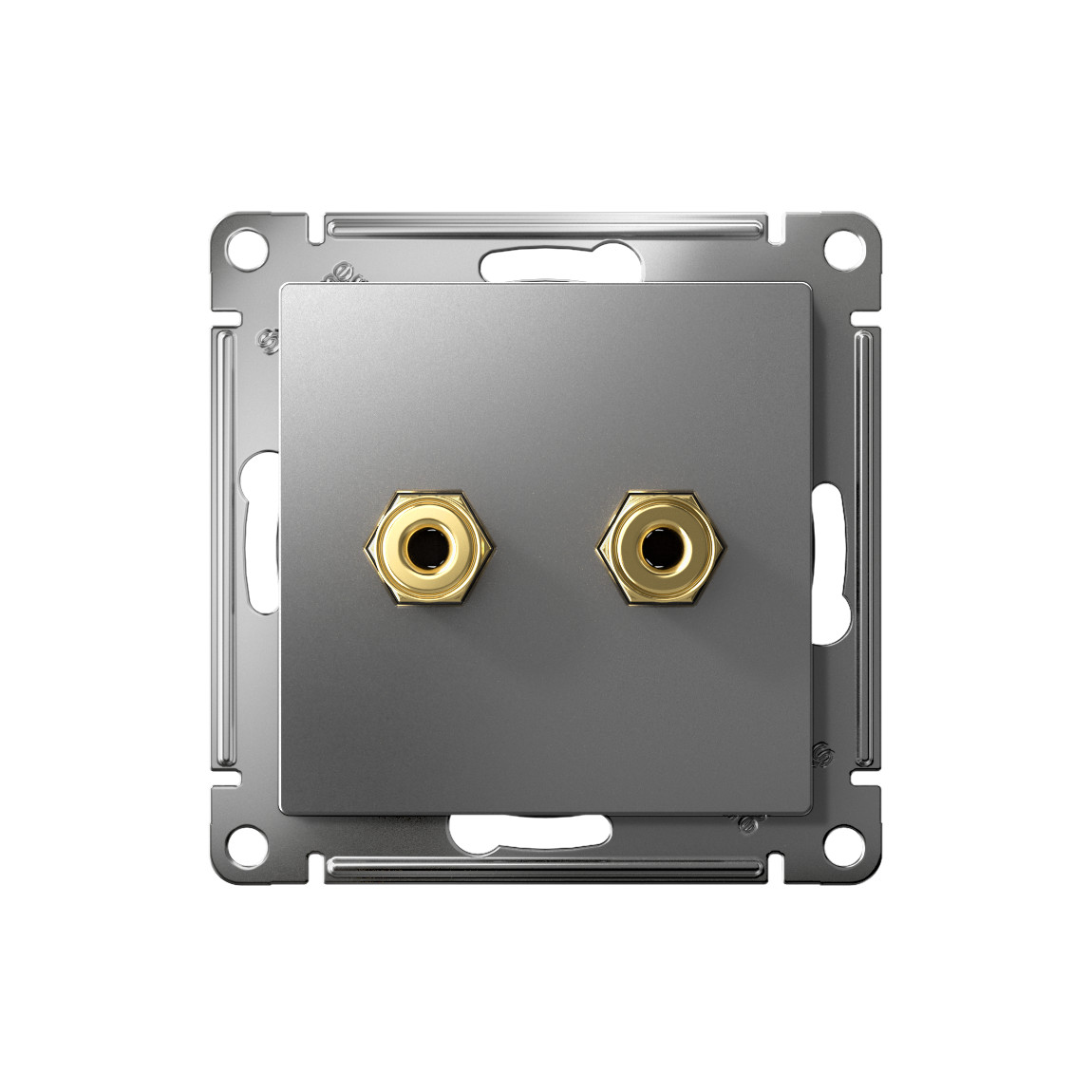 systeme electric atlasdesign розетка аудио 2-я сталь