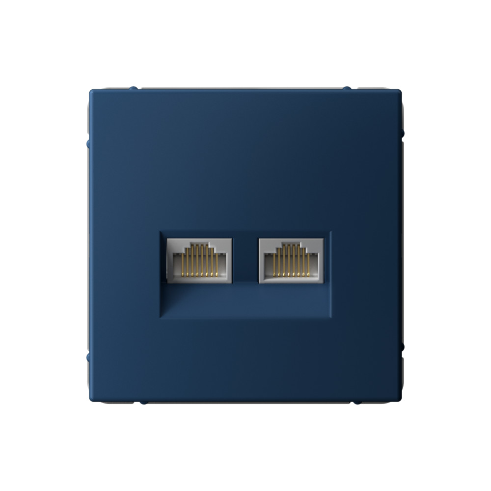 System Electric ArtGallery розетка компьютерная 2xRJ45 6е кат. аквамарин GAL001188