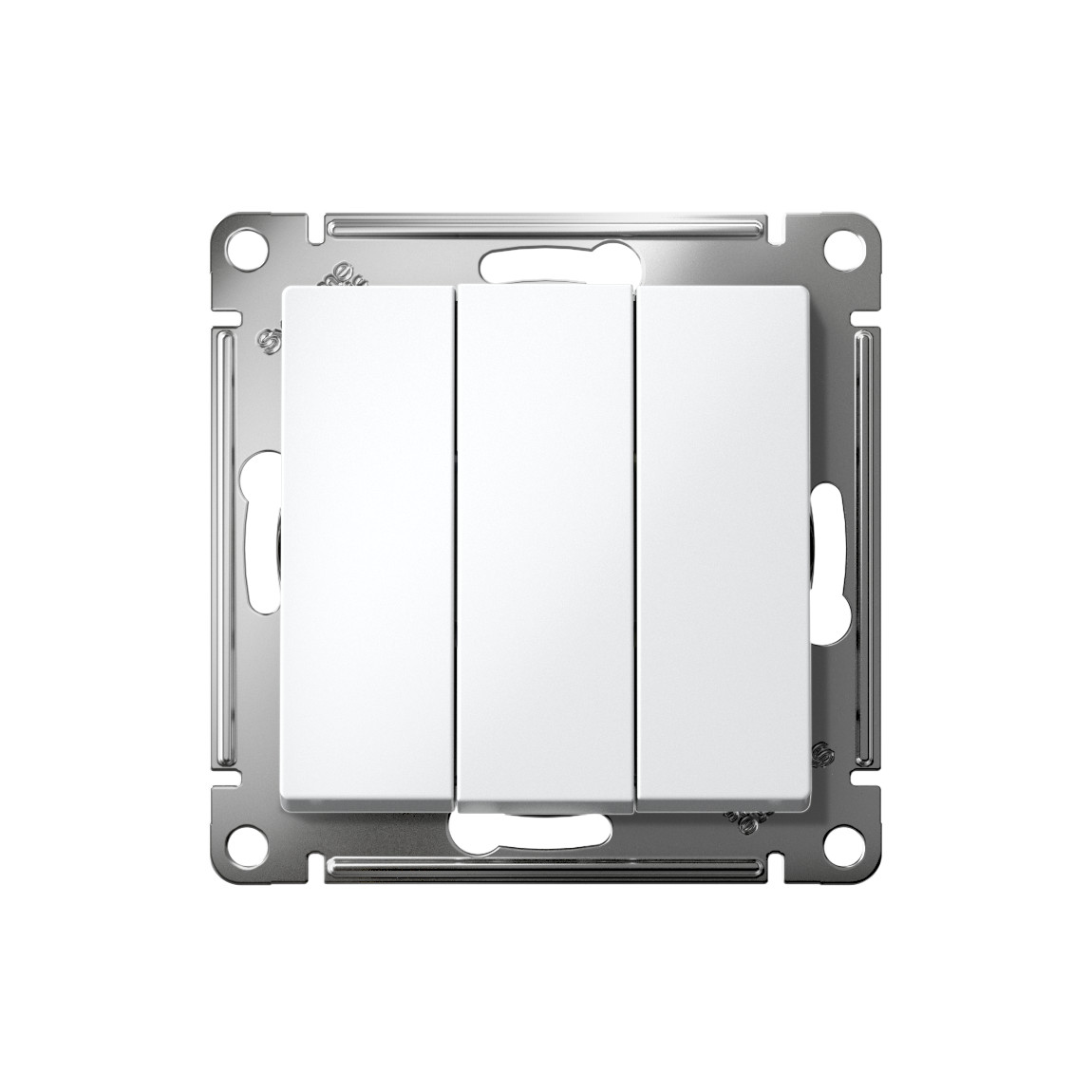 systeme electric atlasdesign, выключатель 3-клавишный белый atn000131
