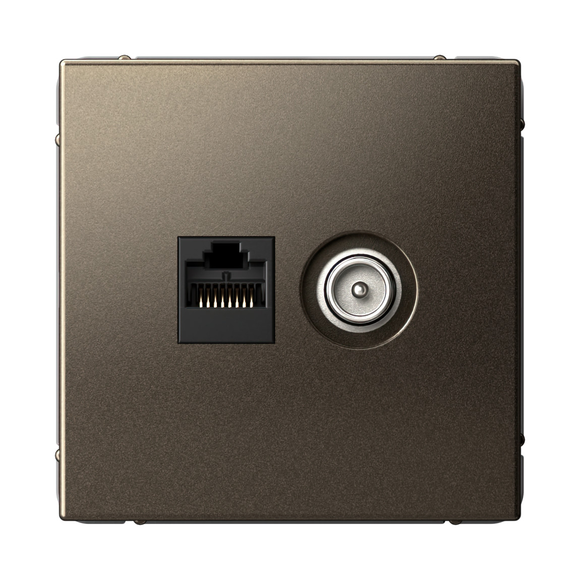 system electric artgallery розетка тв+компьютерная rj45 5е кат. мокко gal000689