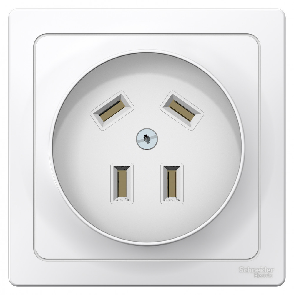розетка силовая с заземлением вн.установки 3к+з 32а 440в белый schneider electric