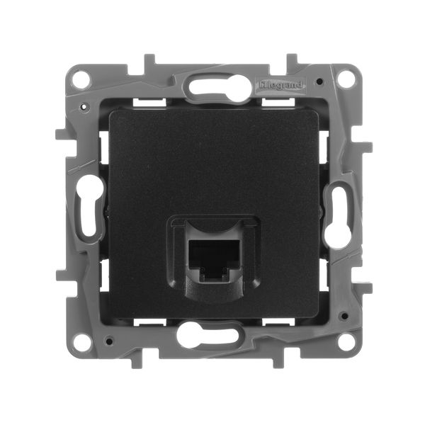 legrand etika розетка компьютерная 1-я rj-45 utp 8 контактов 1 выход 5 кат. антрацит