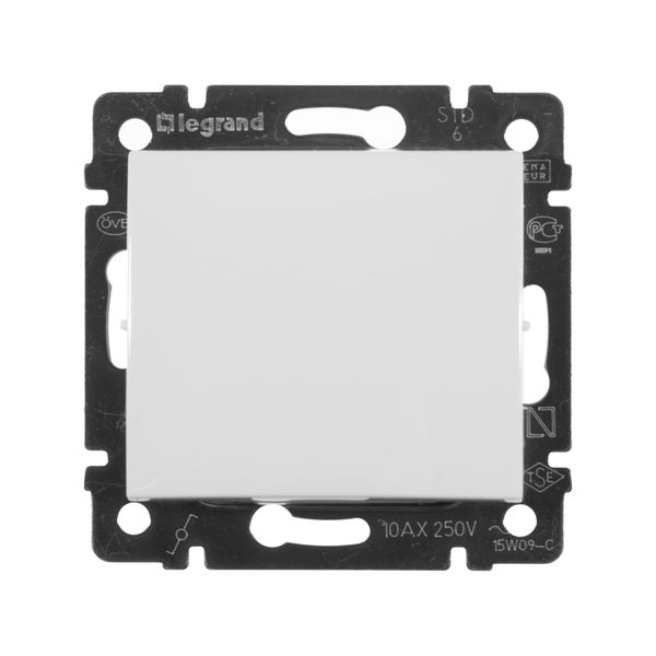 legrand valena переключатель 1 клавишный перекрестый белый