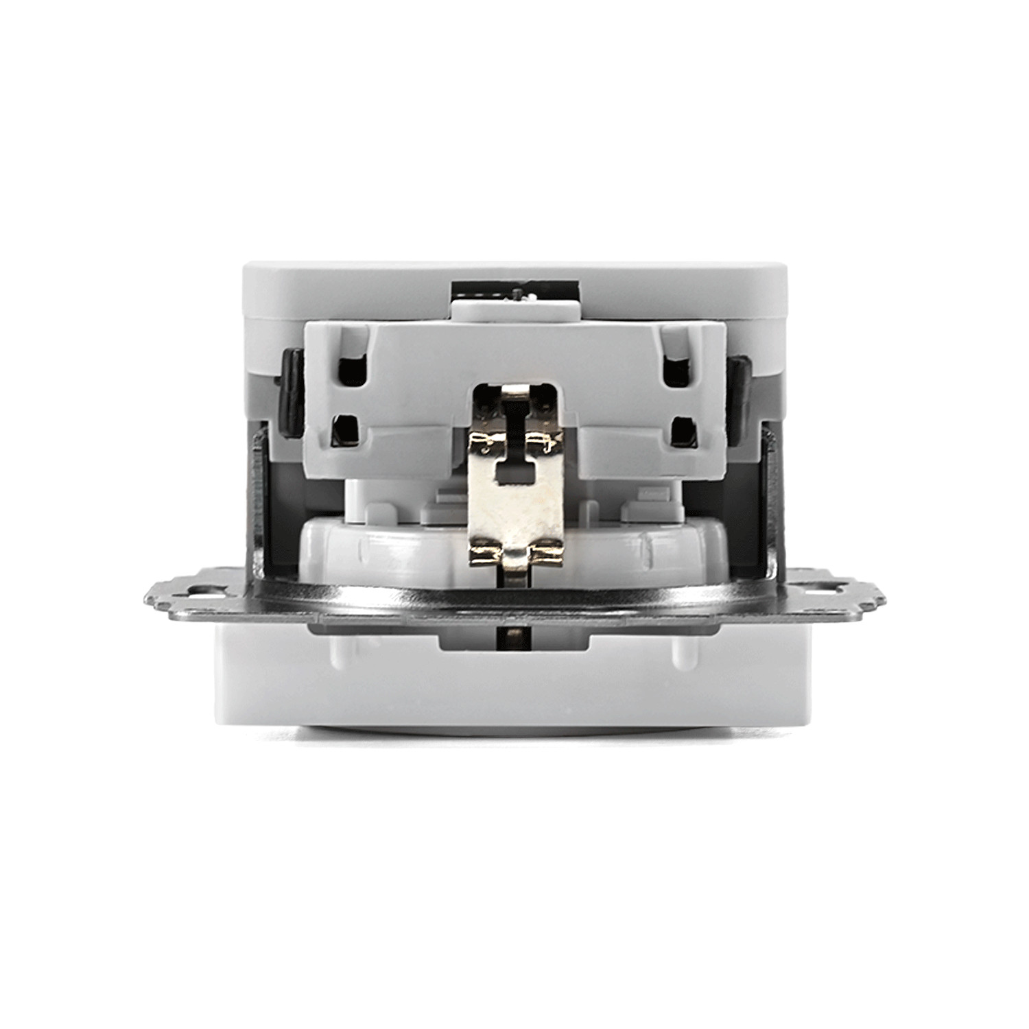 systeme electric atlasdesign, розетка с заземлением 16а с 2xusb для зарядки белый atn000130