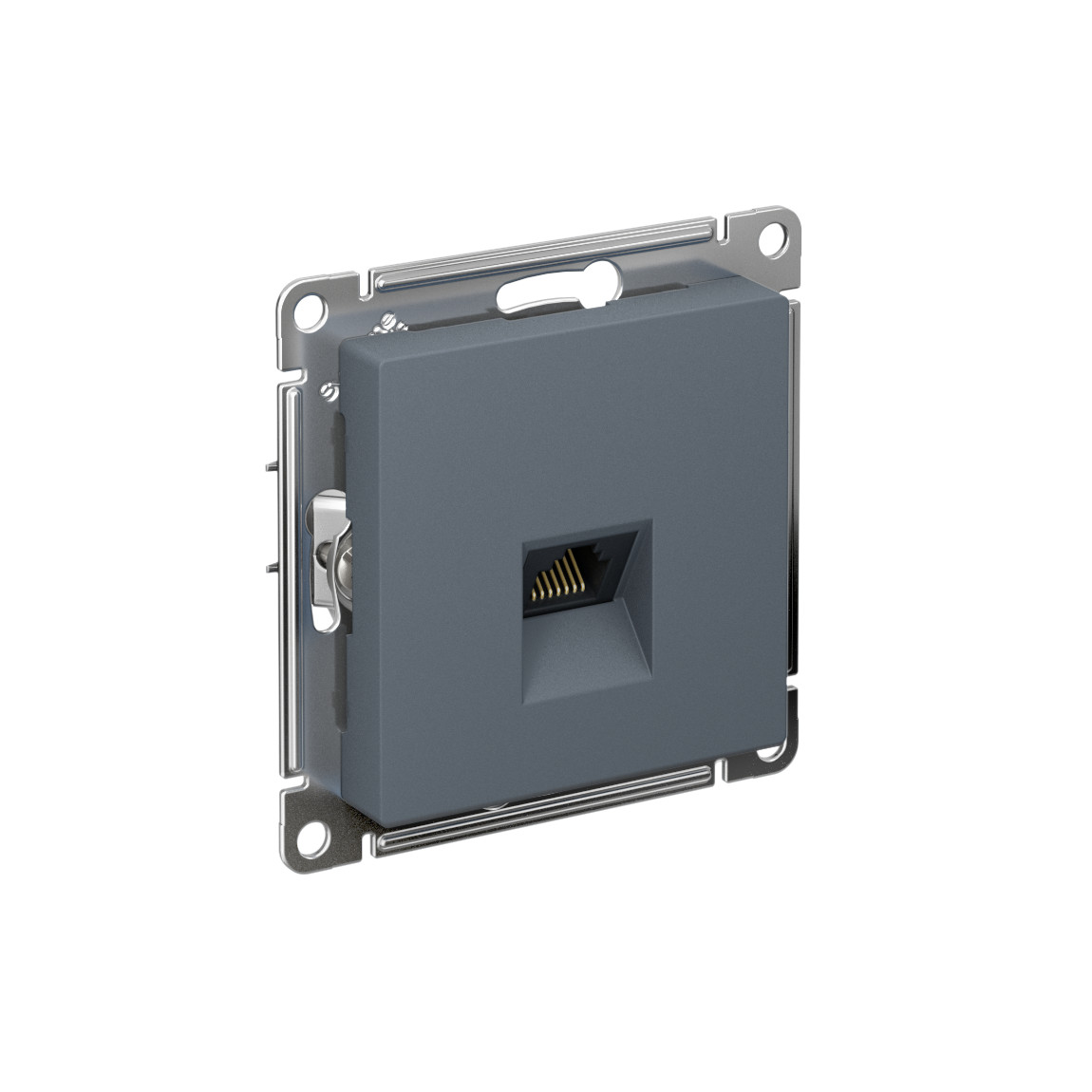 systeme electric atlasdesign, розетка компьютерная 1-я rj45 5е кат. грифель