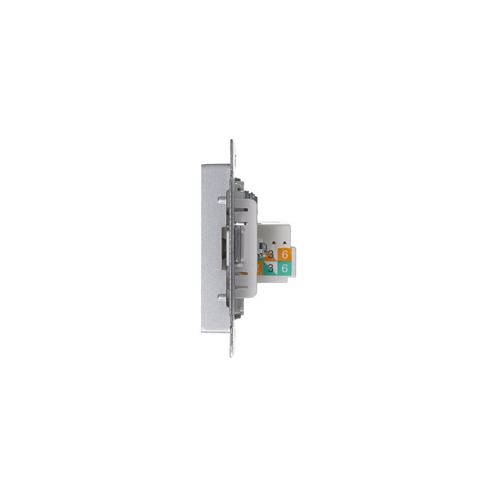 systeme electric atlasdesign, розетка tv +rj45 5е кат. алюминий atn000389