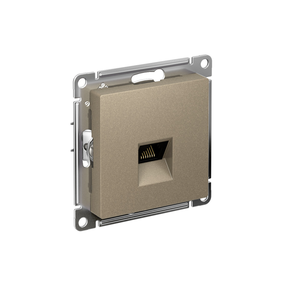 systeme electric atlasdesign розетка компьютерная 1-я rj45 5е кат. шампань