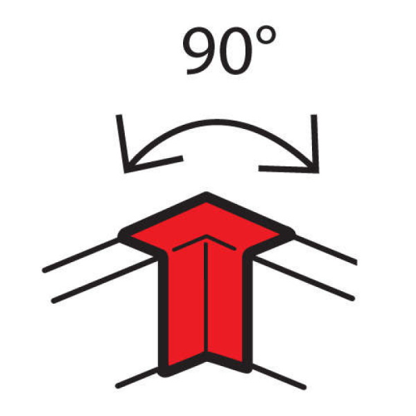 внутренний угол 100х50 неизменяемый 90° legrand metra
