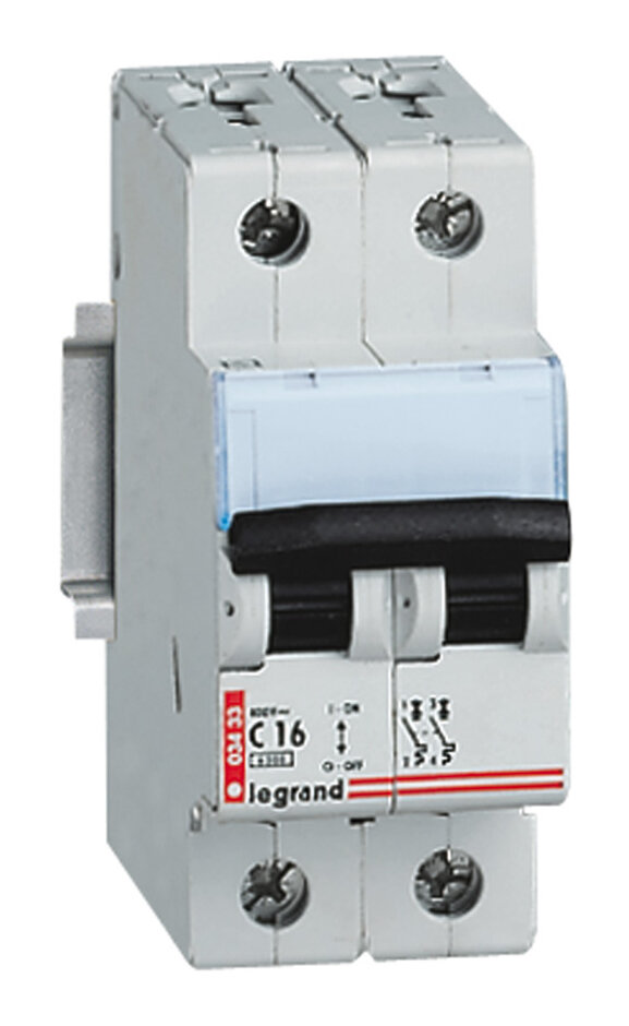 legrand автоматический выключатель lexic 2p 16a 6ка тип с 03433