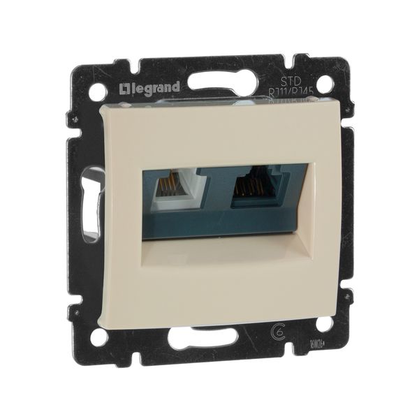 legrand valena розетка компьютерная rj-45 кат.6 utp+розетка телефонная rj-11 слоновая кость