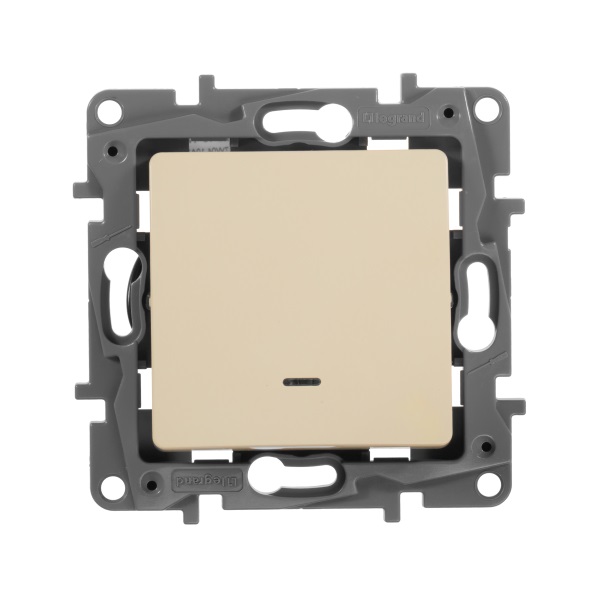 legrand etika переключатель 1 клавишный с подсветкой слоновая кость