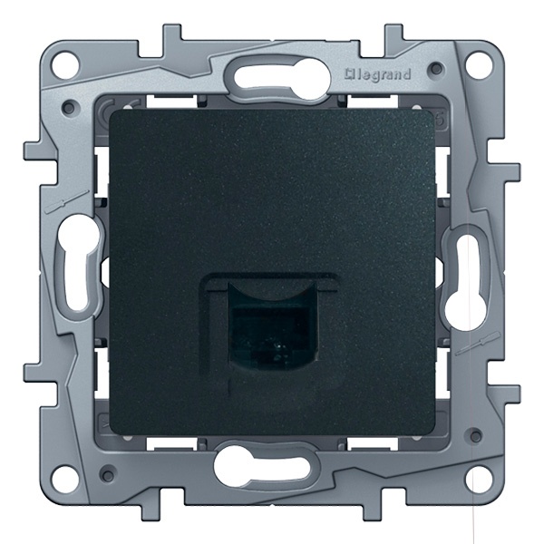 Legrand Etika розетка компьютерная 1-я RJ-45 UTP 8 контактов 1 выход 6 кат. антрацит