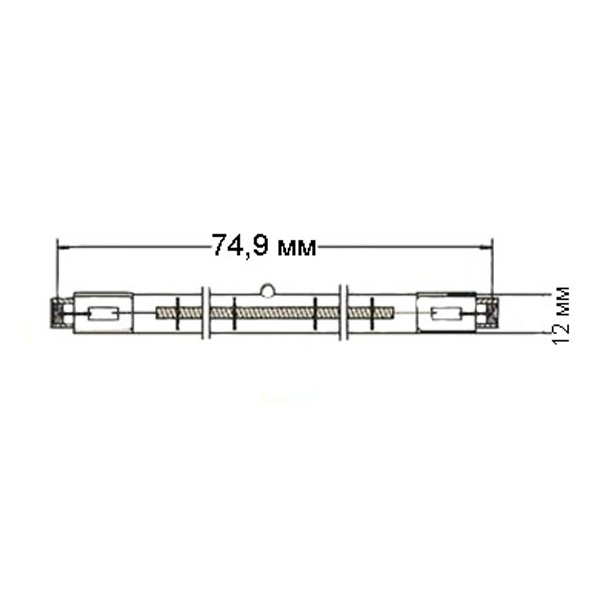 Лампа галогенная линейная R7S 150Вт (78mm) BLV