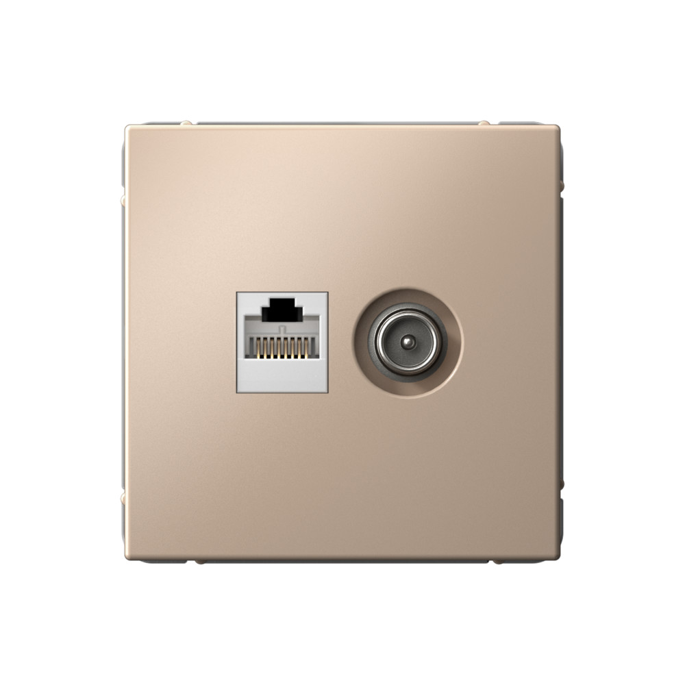System Electric ArtGallery розетка ТВ+компьютерная RJ45 5е кат. песочный GAL001289