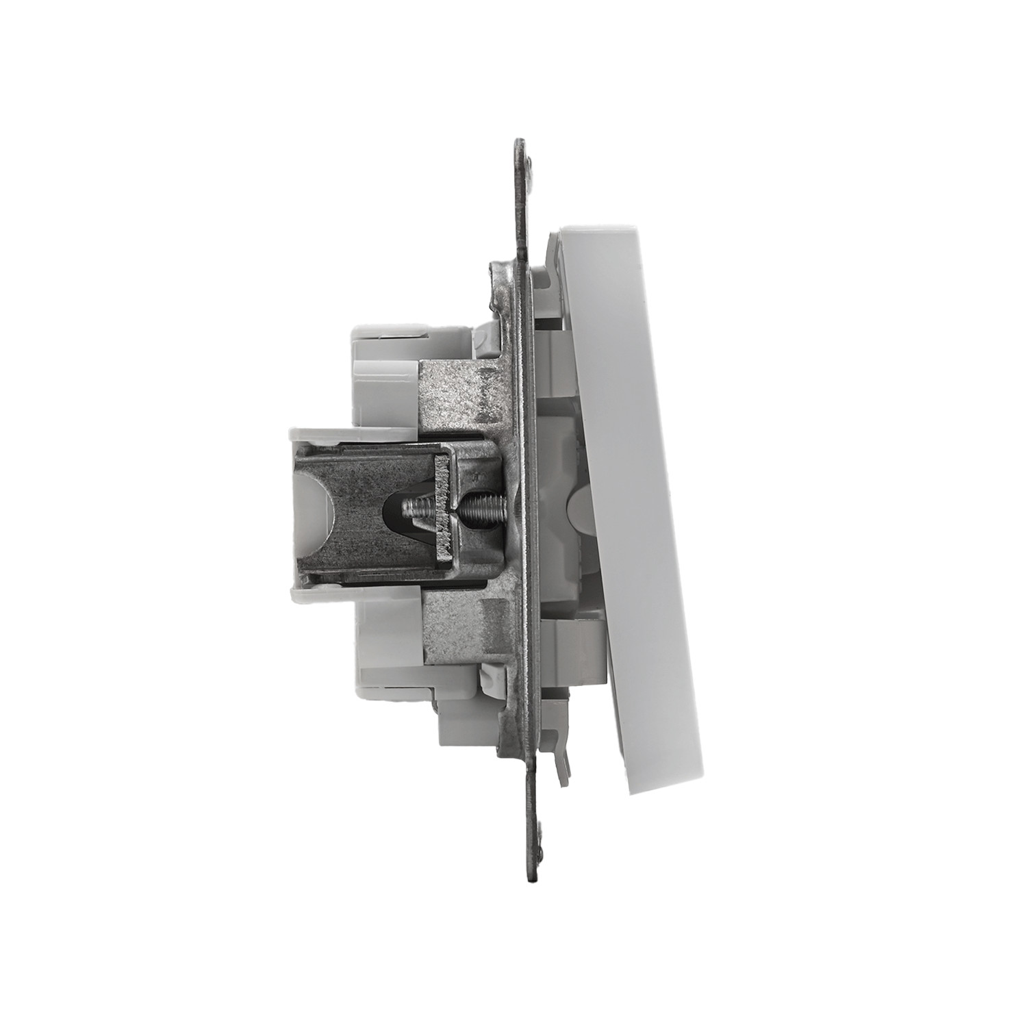 systeme electric atlasdesign, выключатель 2-клавишный с подсветкой белый atn000153