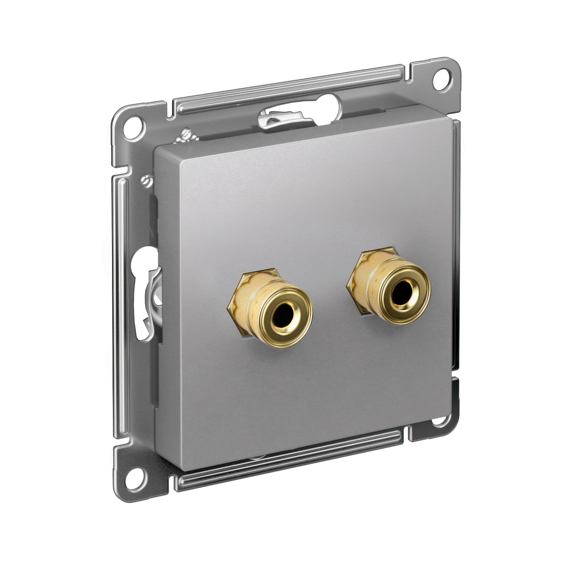 systeme electric atlasdesign, розетка аудио 2-я алюминий atn000387