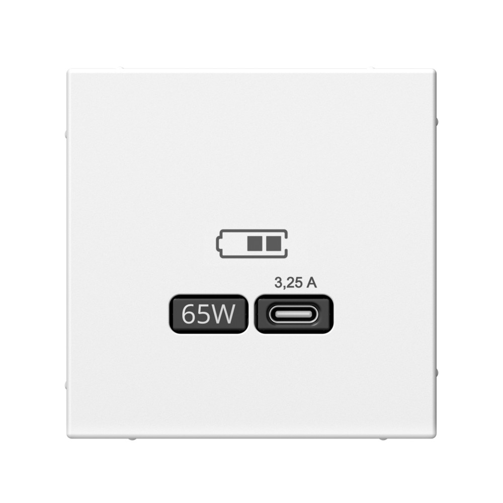 System Electric ArtGallery механизм розетки тип-С 65Вт высокоскорос, зарядка QC,PD, лотос GAL001327