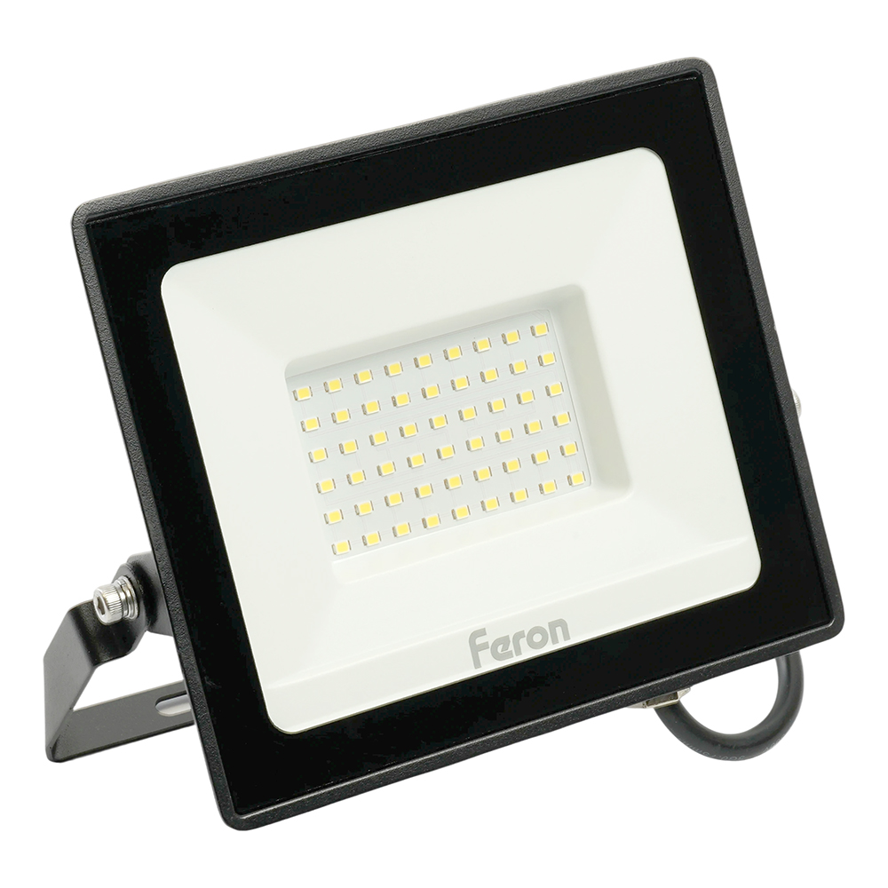 Прожектор светодиодный 2835 SMD 70W 6400K IP65  AC220V/50Hz, черный, LL-931