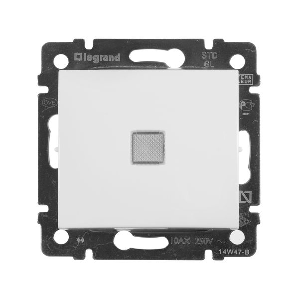 legrand valena переключатель 1 клавишный с подсветкой белый
