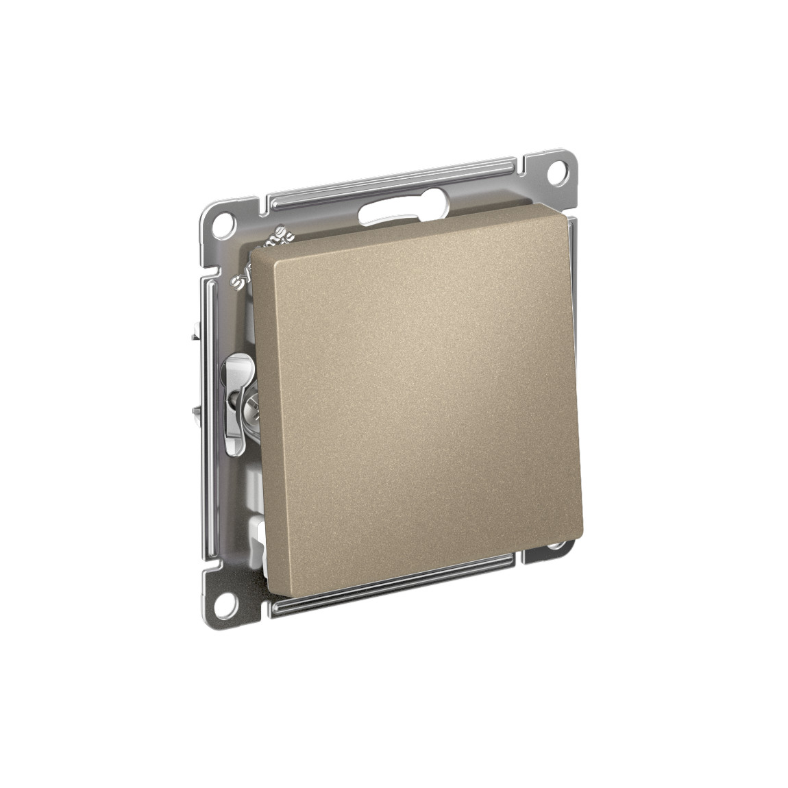 systeme electric atlasdesign выключатель кнопочный 1-клавишный шампань