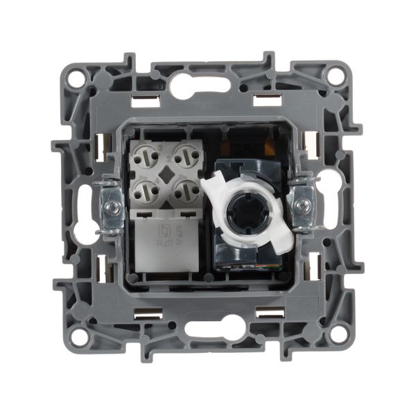 legrand etika розетка компьютерная rj-45 кат.5 utp+розетка телефонная rj-11 слоновая кость