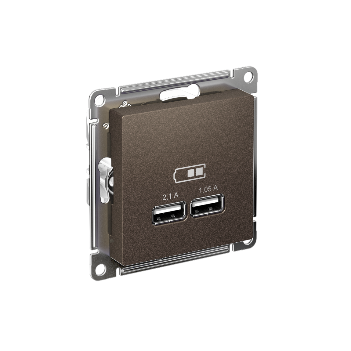 Systeme Electric ATLASDESIGN розетка USB двойная для зарядки мокко