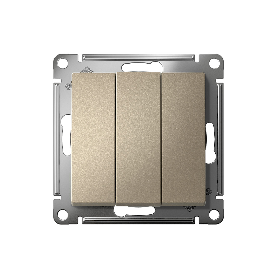 systeme electric atlasdesign выключатель 3-клавишный шампань