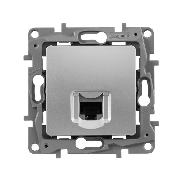 legrand etika розетка компьютерная 1-я rj-45 utp 8 контактов 1 выход 6 кат. алюминий