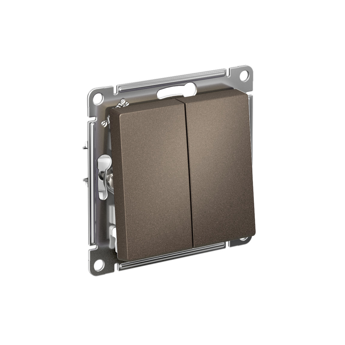 systeme electric atlasdesign выключатель 2-клавишный мокко