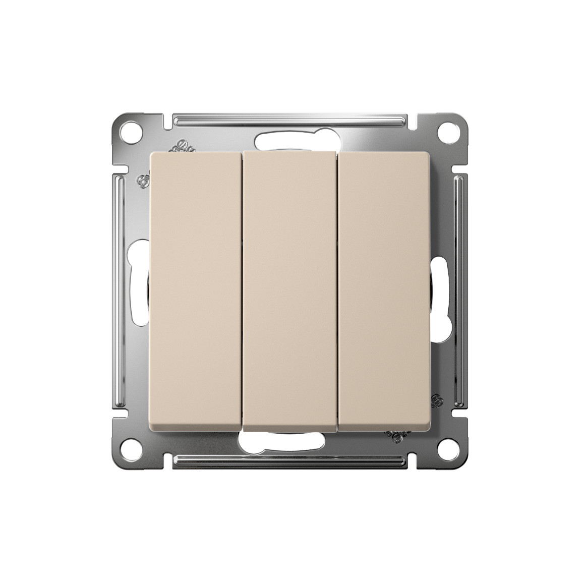 systeme electric atlasdesign выключатель 3-клавишный песочный