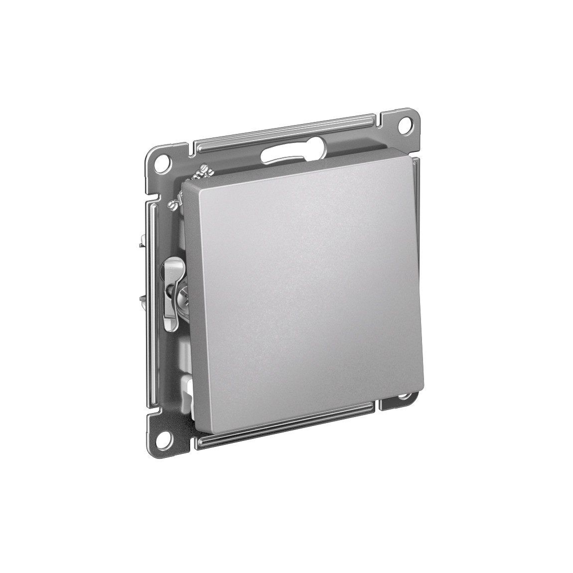 systeme electric atlasdesign, выключатель 1-клавишный алюминий atn000311  
