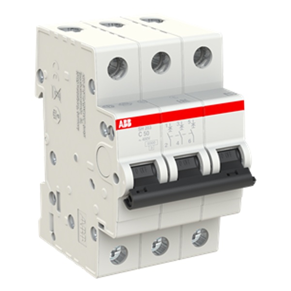 ABB автоматический выключатель SH203 3P 50А 6kA  2CDS213001R0504