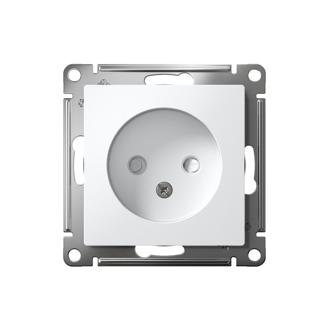 systeme electric atlasdesign розетка 1-я без заземления со шторками лотос