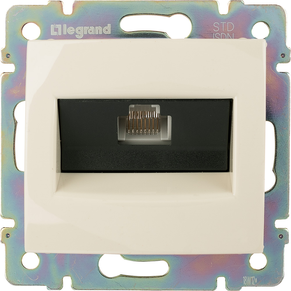 legrand valena розетка компьютерная 1-я rj-45 isdn 8 контактов 1выход слоновая кость