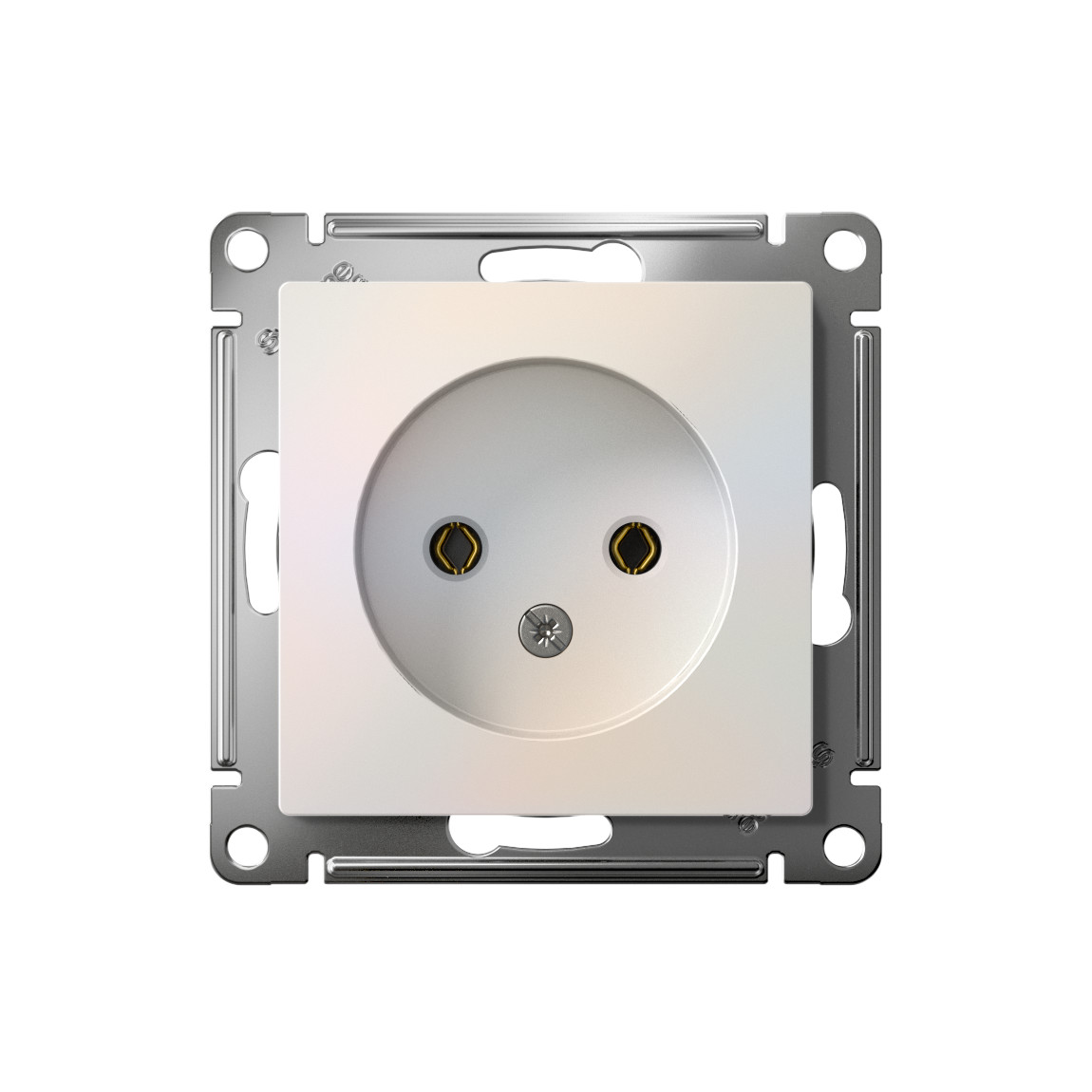 systeme electric atlasdesign розетка 1-я без заземления жемчуг