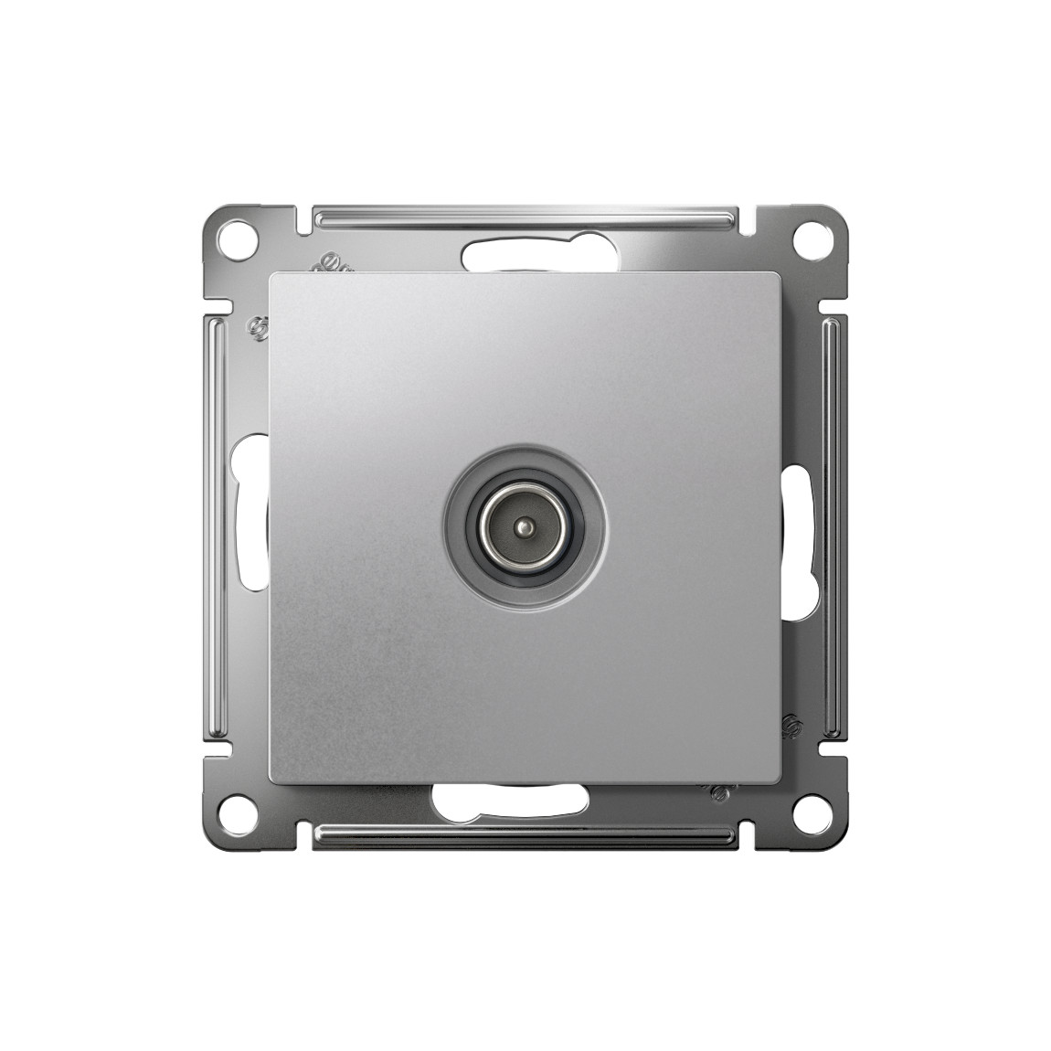 systeme electric atlasdesign, розетка tv проходная 4db алюминий atn000391