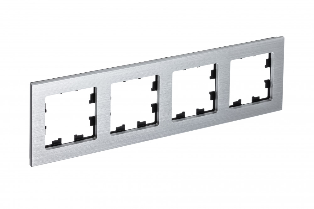 Systeme Electric ATLASDESIGN Nature металл рамка 4-я универсальная серебро 