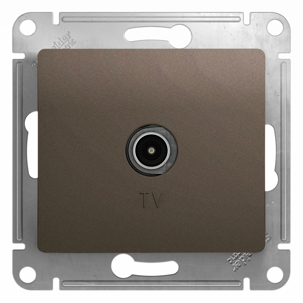 System Electric Glossa розетка TV оконечная 1dB шоколад